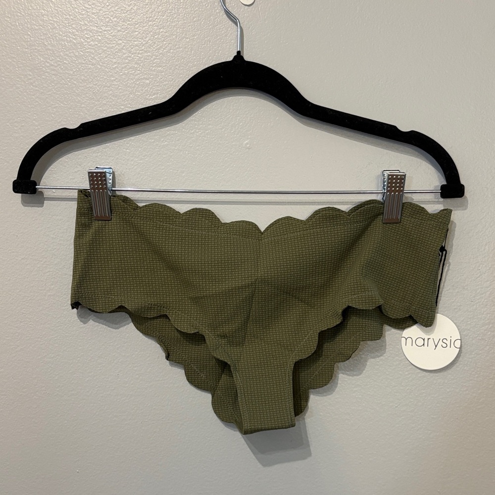 Marysia Spring Bikini Scalloped Green Bottoms